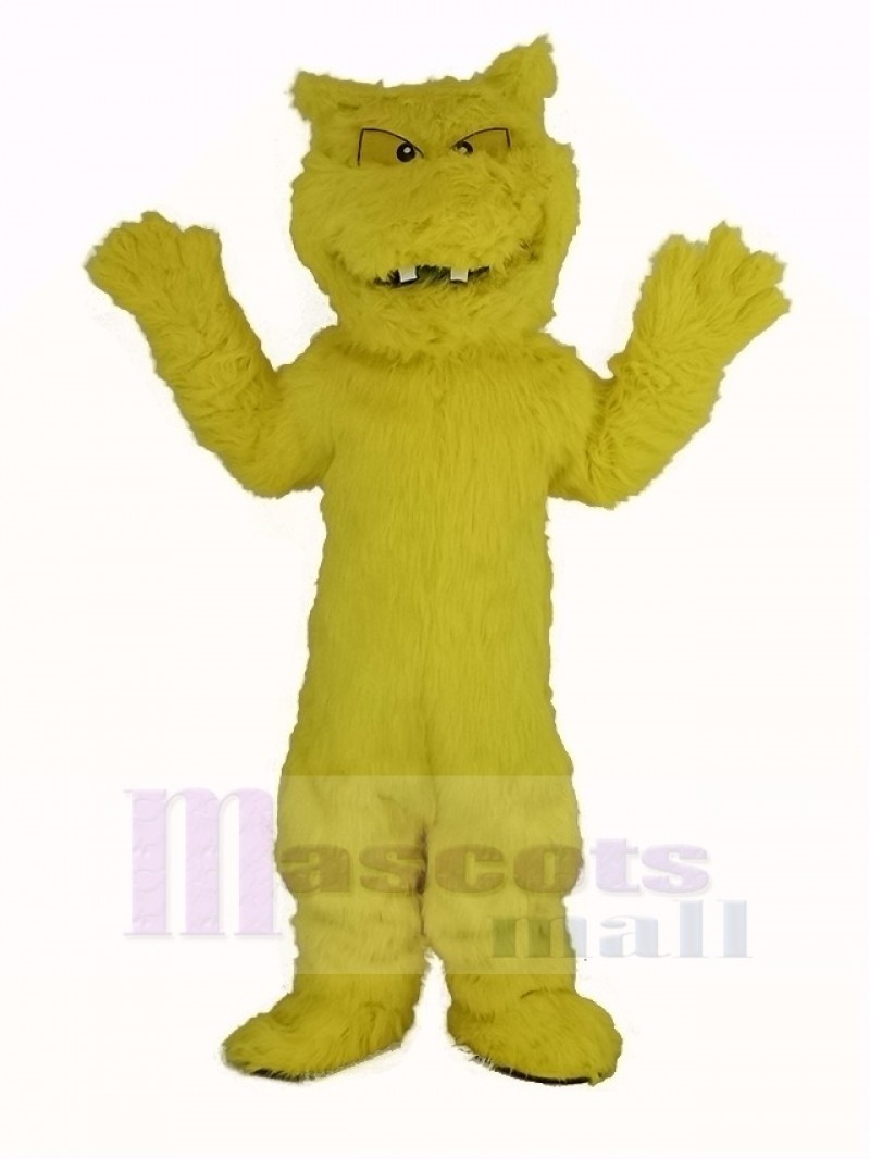 Slimy Yellow Monster Mascot Costume