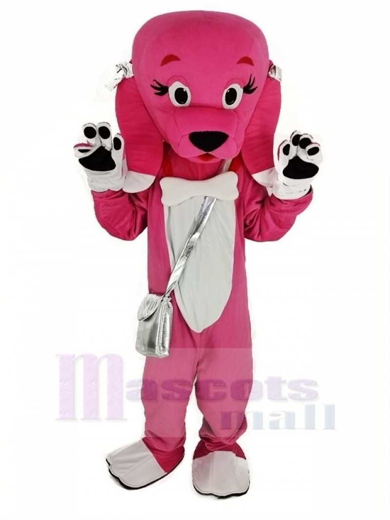 Pink Dog Mascot Costume Animal