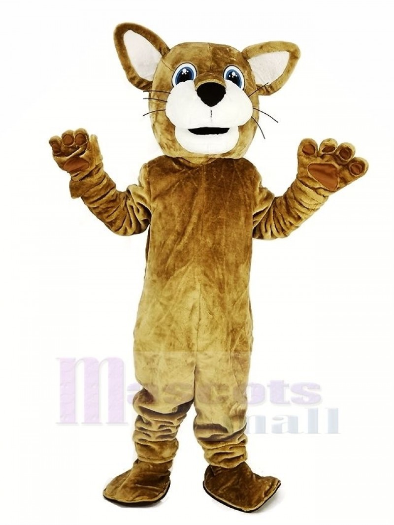 Brown Wildcat Mascot Costume Animal