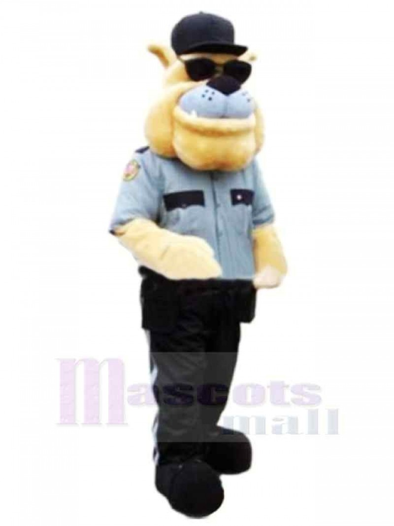 Police Dog With Sunglasses Mascot Costume Cartoon