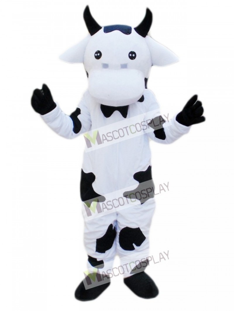 Black and White Cow Mascot Costume