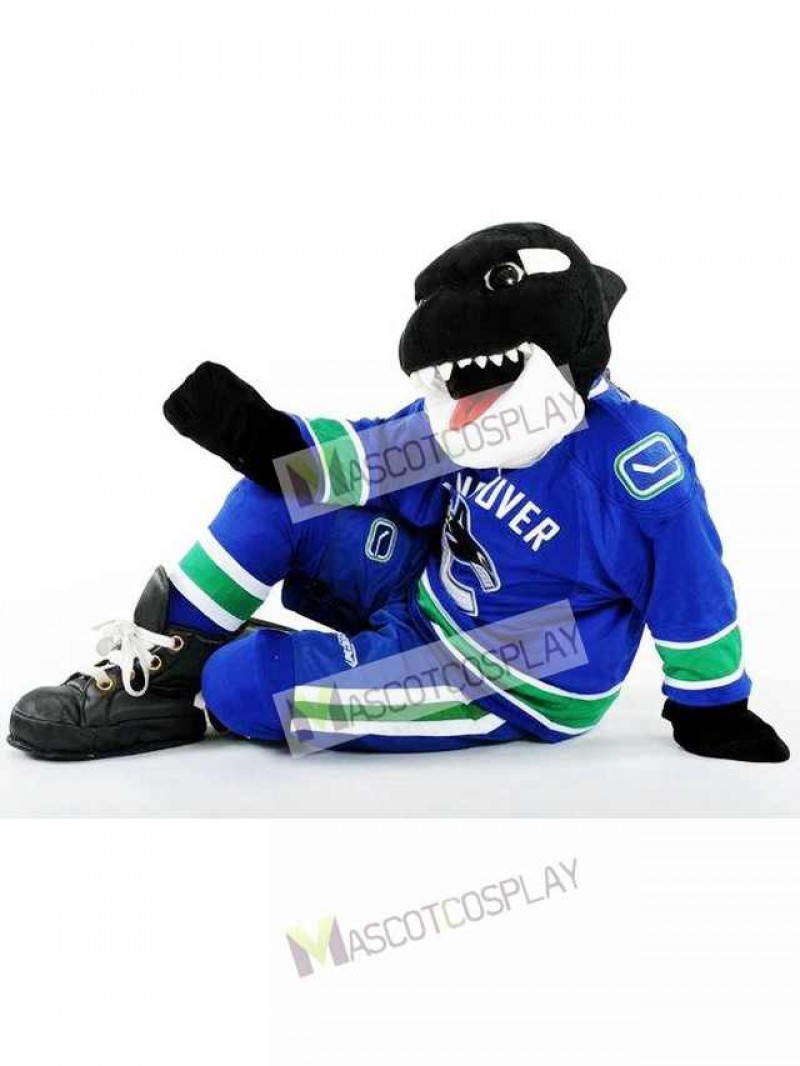 Fin the Whale of the Vancouver Canucks Orca Mascot Costume Animal