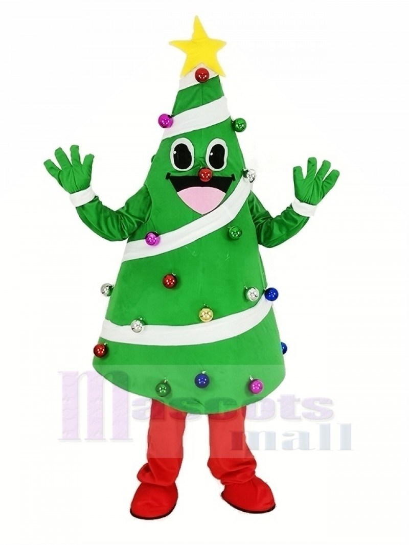 Christmas Xmas Tree Mascot Costume Cartoon