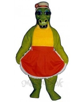 Alligator Bag with Apron & Hat Mascot Costume