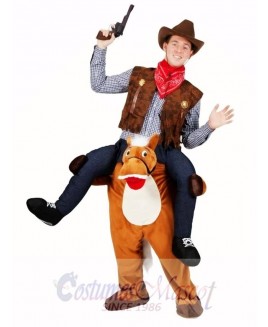 Wild Western Horse Carry Me Piggy Back Mascot Fancy Dress Farm Cowboy Costume