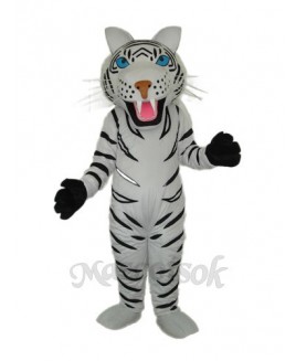White Tiger Mascot Adult Costume