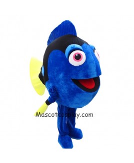 Hot Sale Realistic Blue Fish Mascot Costume Cartoon Character Halloween