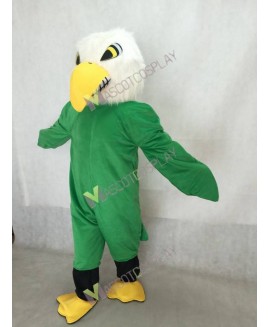 White Head Green Bald Eagle Mascot Costume