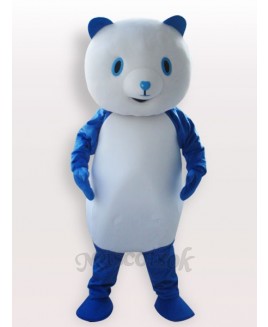 Blue Panda Short Plush Adult Mascot Costume