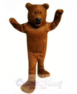 High Quality Hairy Brown Bear Mascot Costume