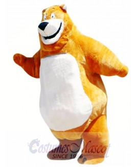 Happy Brown Bear Mascot Costume  