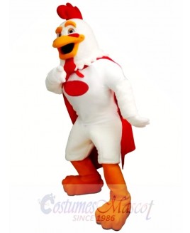 White Rooster Mascot Costume