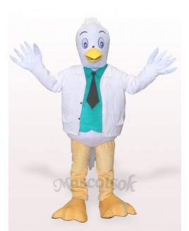 Little White Crane Plush Adult Mascot Costume