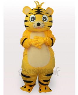 Smart Tiger Short Plush Adult Mascot Funny Costume