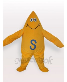 Yellow Starfish Short Plush Adult Mascot Costume