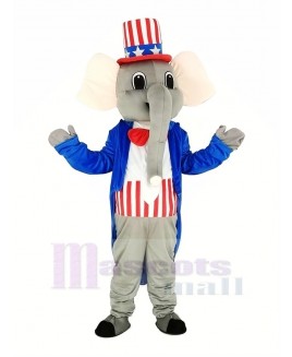 Patriotic Elephant Mascot Costume Animal