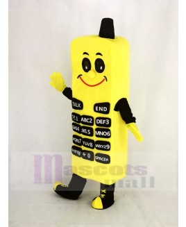 Yellow Phone Mascot Costume Cartoon	