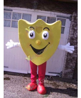 High Quality Adult Yellow Shield Mascot Costume