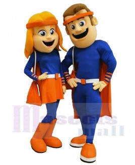 Man and Woman mascot costume