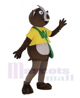 Wombat in Yellow T-shirt Mascot Costume