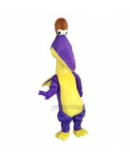 Funny Purple Magic Dragon Mascot Costume