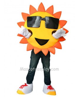 Mr Sunshine with Glasses Mascot Costume