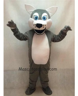 Hot Sale Adorable Realistic New Popular Professional Fierce Grey Short-haired Wolf Mascot Adult Costume