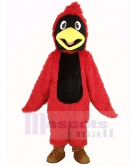 Long Hair Red Cardinal Mascot Costume Animal