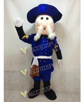 Rebel in Royal Blue Hat Mascot Costume