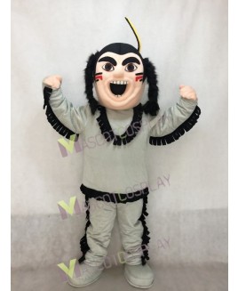 New Brave Indian in Grey Mascot Costume