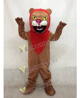 Adult Custom Color African Lion with Red Mane Mascot Costume