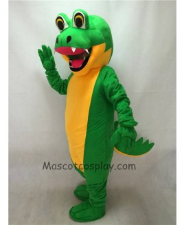 Fierce Adult Green Gator Mascot Costume