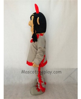 Cute Native American Indian Mascot Costume in Red Bottom