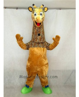 High Quality Adult Realistic New Friendly Giraffe Mascot Costume