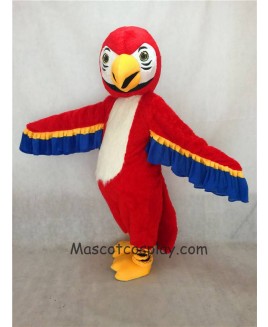 High Quality Realistic New Friendly Red Macaw Parrot Bird Mascot Costume