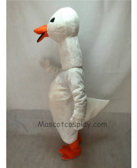 Cute White Goose Mascot Costume