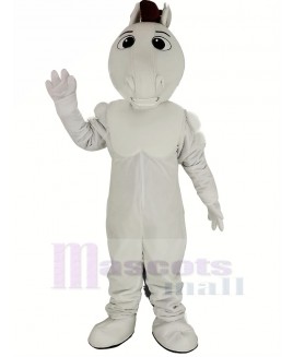 White Mustang Horse Mascot Costume