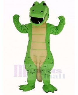 Power Green Crocodile Mascot Costume Animal