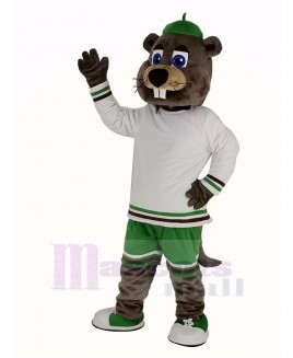 Sport Beaver with Big Nose Mascot Costume