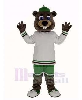 Sport Beaver with Big Nose Mascot Costume