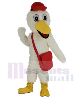 Stork mascot costume