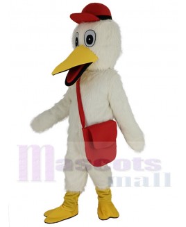 Stork mascot costume