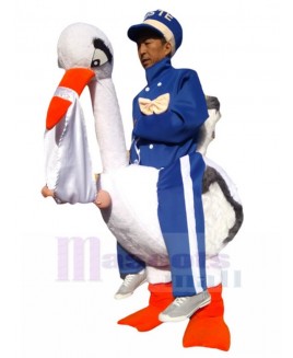 Swan mascot costume