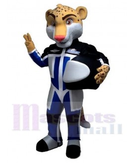 Pilot Leopard mascot costume