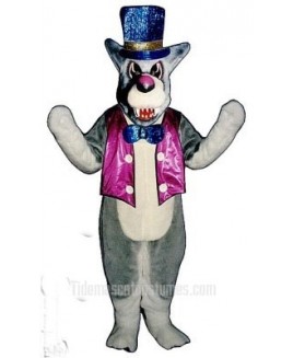 Cute Wolf A-Mania with Vest Mascot Costume