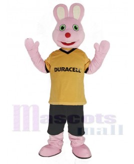 Pink Rabbit Duracell Mascot Costume Animal