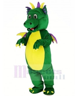 Green Dragon Mascot Costume Cartoon