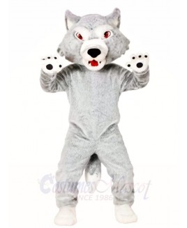Hairy Grey Gray Wolf Mascot Costumes Animal
