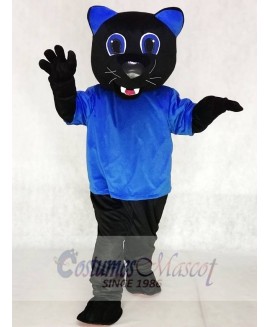 Royal Blue Sir Purr Mascot Costumes Carolina Black Panthers  