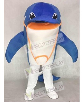 Blue Dolphin Mascot Adult Costume